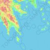 Carte topographique Îles, altitude, relief