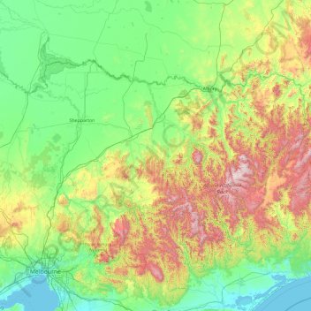 Carte topographique Hume, altitude, relief