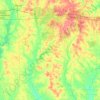 Carte topographique Paroisse de Bienville, altitude, relief