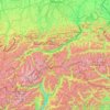 Carte topographique Tyrol, altitude, relief