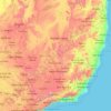 Carte topographique Minas Gerais, altitude, relief