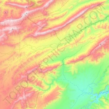 Carte topographique Outerbat, altitude, relief