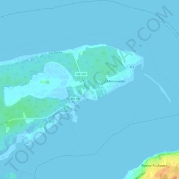 Carte topographique Maisonnette, altitude, relief