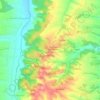 Carte topographique Lourties-Monbrun, altitude, relief
