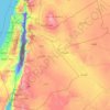 Carte topographique Jordanie, altitude, relief