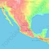 Carte topographique México, altitude, relief