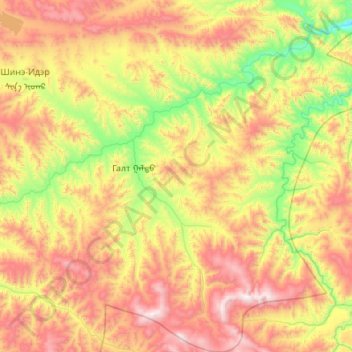 Carte topographique Galt, altitude, relief