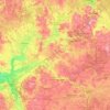 Carte topographique Narew / Нараў, altitude, relief