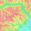 Carte topographique Alpes du Grand Paradis, altitude, relief