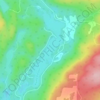 Carte topographique Lac Équerre, altitude, relief