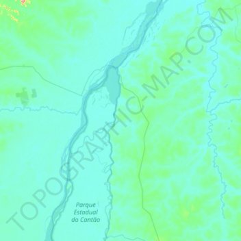 Carte topographique Caseara, altitude, relief