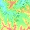 Carte topographique Poullignac, altitude, relief