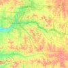 Carte topographique Eau Claire County, altitude, relief