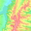 Carte topographique Aussos, altitude, relief