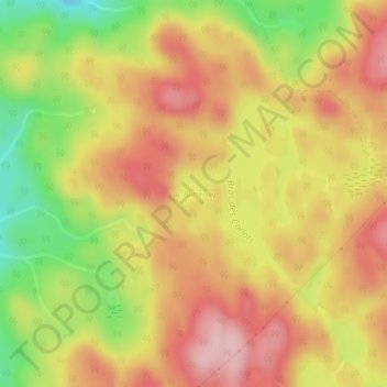 Carte topographique Lac Buttercup, altitude, relief