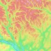 Carte topographique Paroisse de Rivière-Verte, altitude, relief