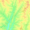 Carte topographique N'Dali, altitude, relief