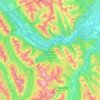 Carte topographique Bow Valley Wildland Provincial Park, altitude, relief
