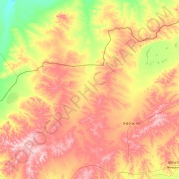 Carte topographique Samai Sum, altitude, relief