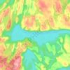 Carte topographique Lac Trois Milles, altitude, relief