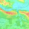 Carte topographique Bourg-Charente, altitude, relief