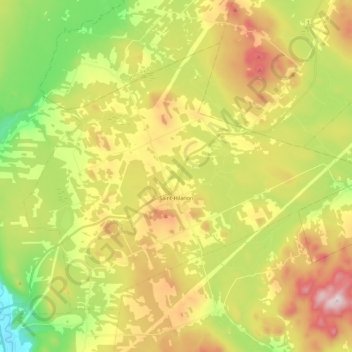 Carte topographique Saint-Hilarion, altitude, relief