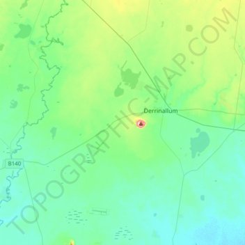 Carte topographique Derrinallum, altitude, relief