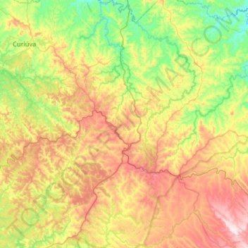 Carte topographique Ventania, altitude, relief