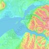 Carte topographique Anchorage, altitude, relief
