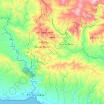 Carte topographique 6e-Jamais-Vu, altitude, relief