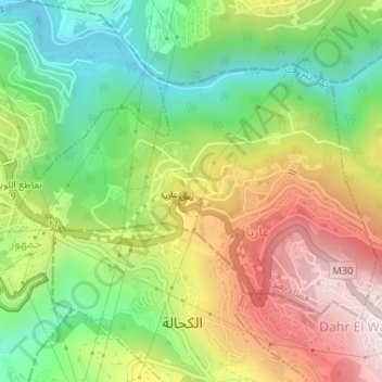 Carte topographique Aaraiya, altitude, relief