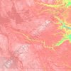 Carte topographique Fleuve Churchill, altitude, relief