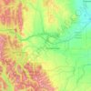 Carte topographique Municipal District of Pincher Creek No. 9, altitude, relief