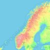Carte topographique Norway, altitude, relief