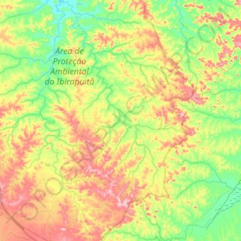 Carte topographique São Diogo, altitude, relief