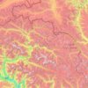 Carte topographique Upper Hunza Tehsil, altitude, relief