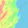 Carte topographique Flatrock, altitude, relief
