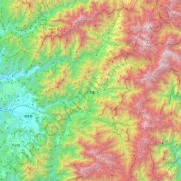 Carte topographique Renai Township, altitude, relief