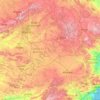 Carte topographique Castile-La Mancha, altitude, relief