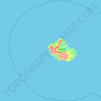Carte topographique Possession Island, altitude, relief