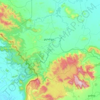 Carte topographique សំឡូត, altitude, relief