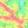 Carte topographique Belbèze-de-Lauragais, altitude, relief