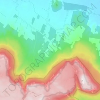 Carte topographique Western Creek, altitude, relief