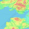 Carte topographique Canal de Bristol, altitude, relief