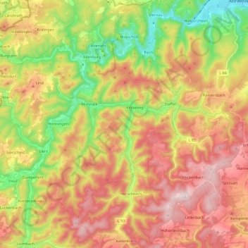 Carte topographique 53506, altitude, relief