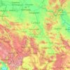 Carte topographique Zentralserbien, altitude, relief