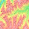 Carte topographique Tujetsch, altitude, relief