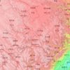 Carte topographique Ngawa Tibetan and Qiang Autonomous Prefecture, altitude, relief