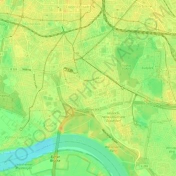 Carte topographique Bilk, altitude, relief