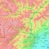 Carte topographique Wenchuan County, altitude, relief